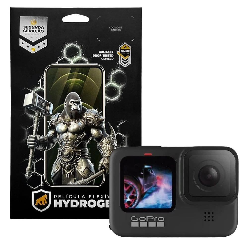 Película Gshield Hydrogel Hd para Gopro Hero 9 Action Cam com Proteção Contra Riscos em Hidro Nano