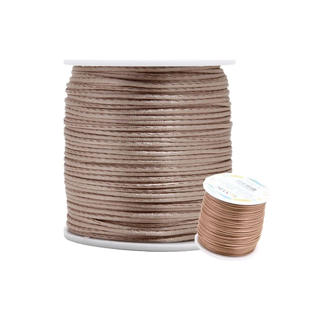 Fio de Seda Rabo de Rato 1.0 mm Bege Escuro Rolo 100 Metros OEM