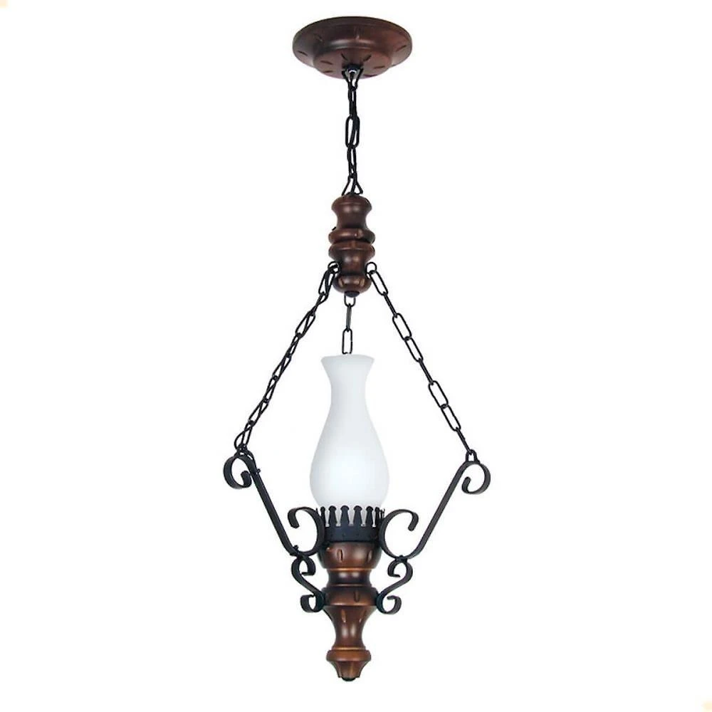 Lustre Muller Rustico 1 Lâmpada Envelhecido 801e