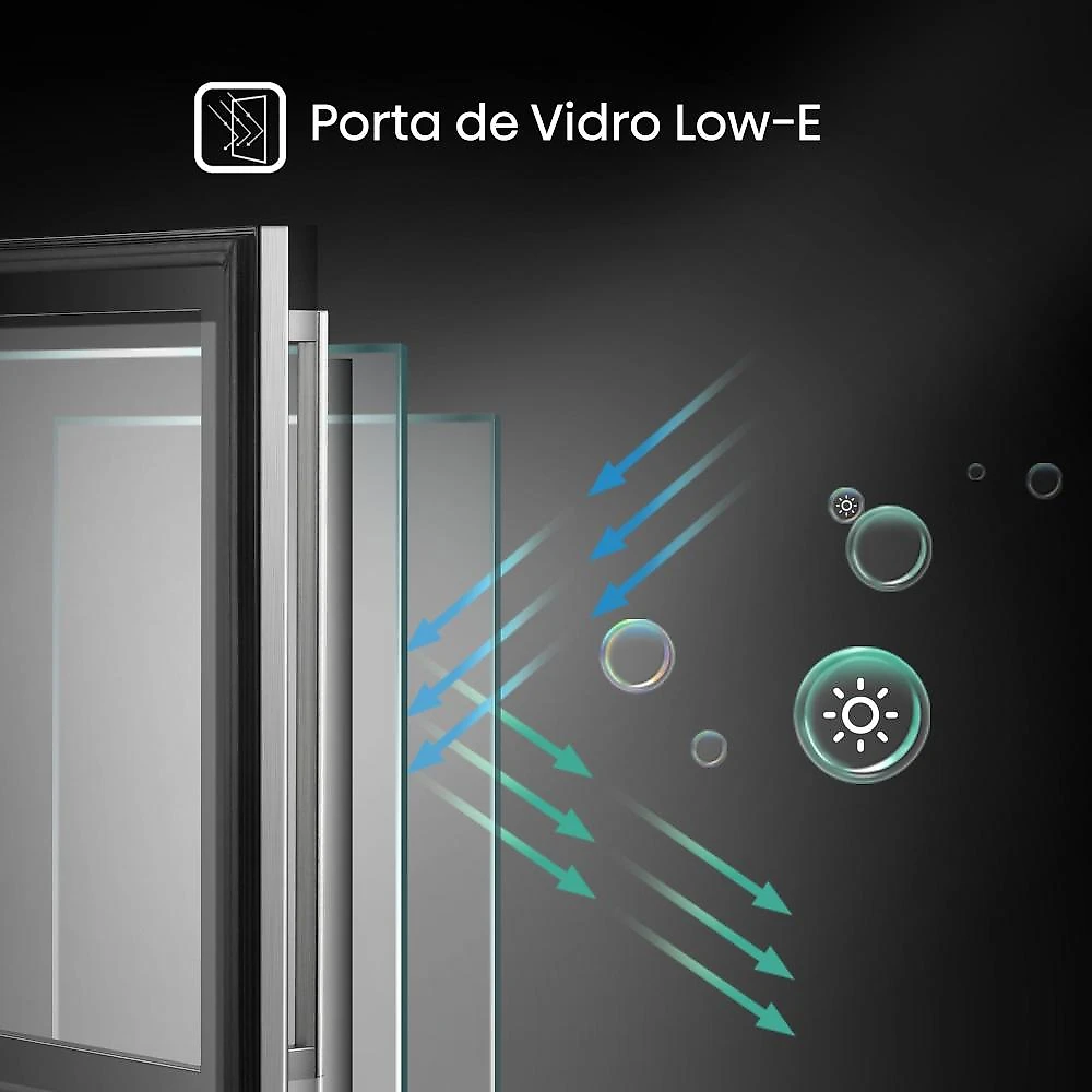 Frigobar hisense beverage cooler hbl-14w1anqri 152l 140 latas porta de vidro inox 110v
