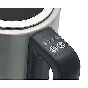 Chaleira Elétrica Black+Decker KEPG Gourmand Gris 1,7L Seletor de Temperatura LED Azul Inox 110V