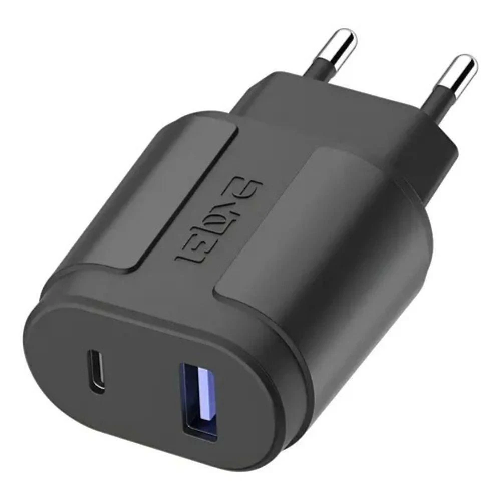 Cabo Type C com Fonte Carregador 20W MDM para Celular Rápido Preto com Lightning