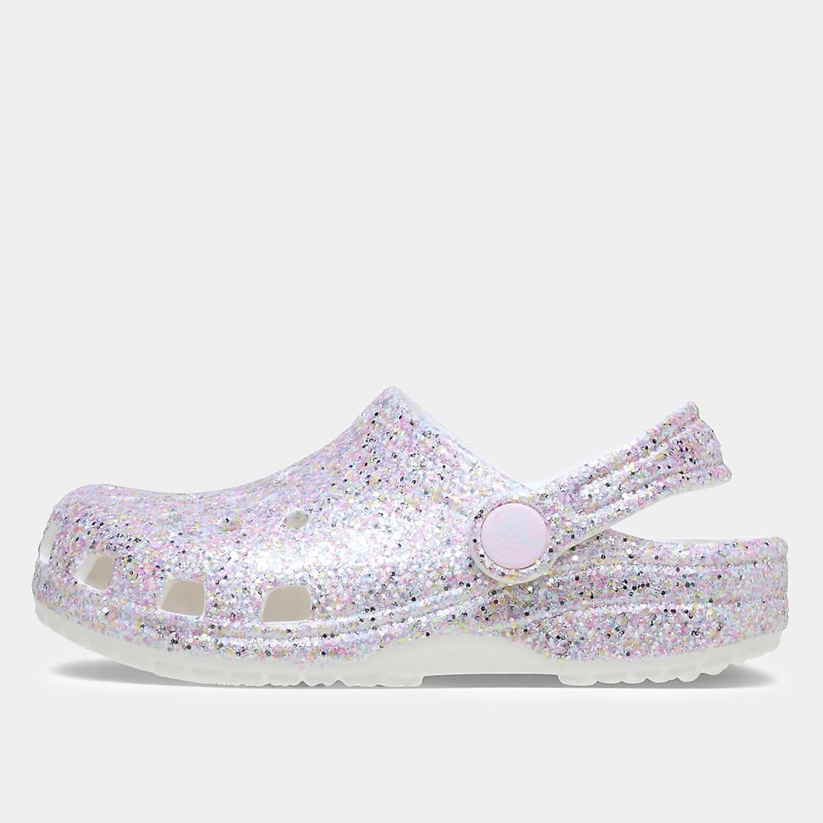 Crocs Infantil Classic Fantasy Glitter Clog Branco - 22