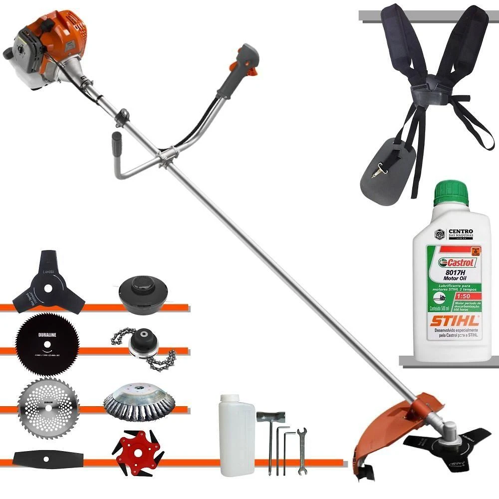 Roçadeira Tekna RL520ACN-TK Lateral 52CC 2HP com Kit 6 Facas 0,8L Gasolina