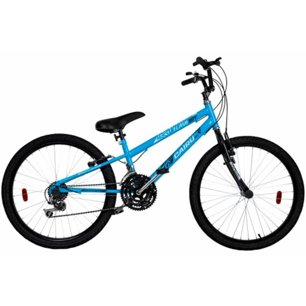 Bicicleta Aro24 21m. Masc Flash Cores Cairu - 311891 Azul Turquesa