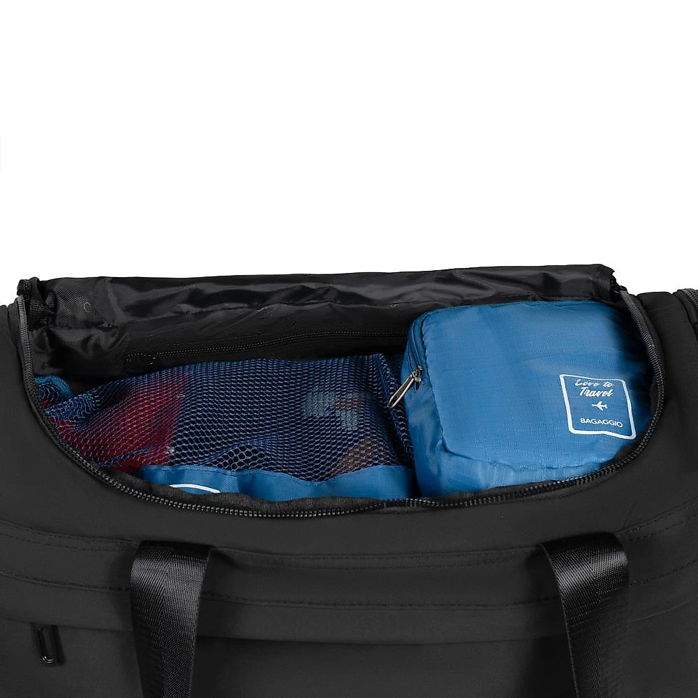 Bolsa de Viagem Grande Nylon Travel Light Preto Preto
