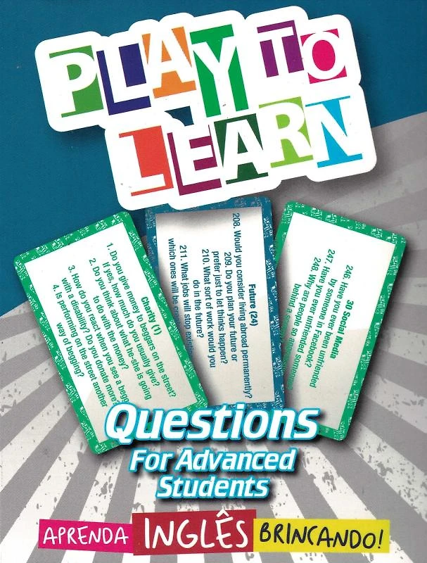 Play To Learn - Jogo De Cartas - Questions For Advanced St