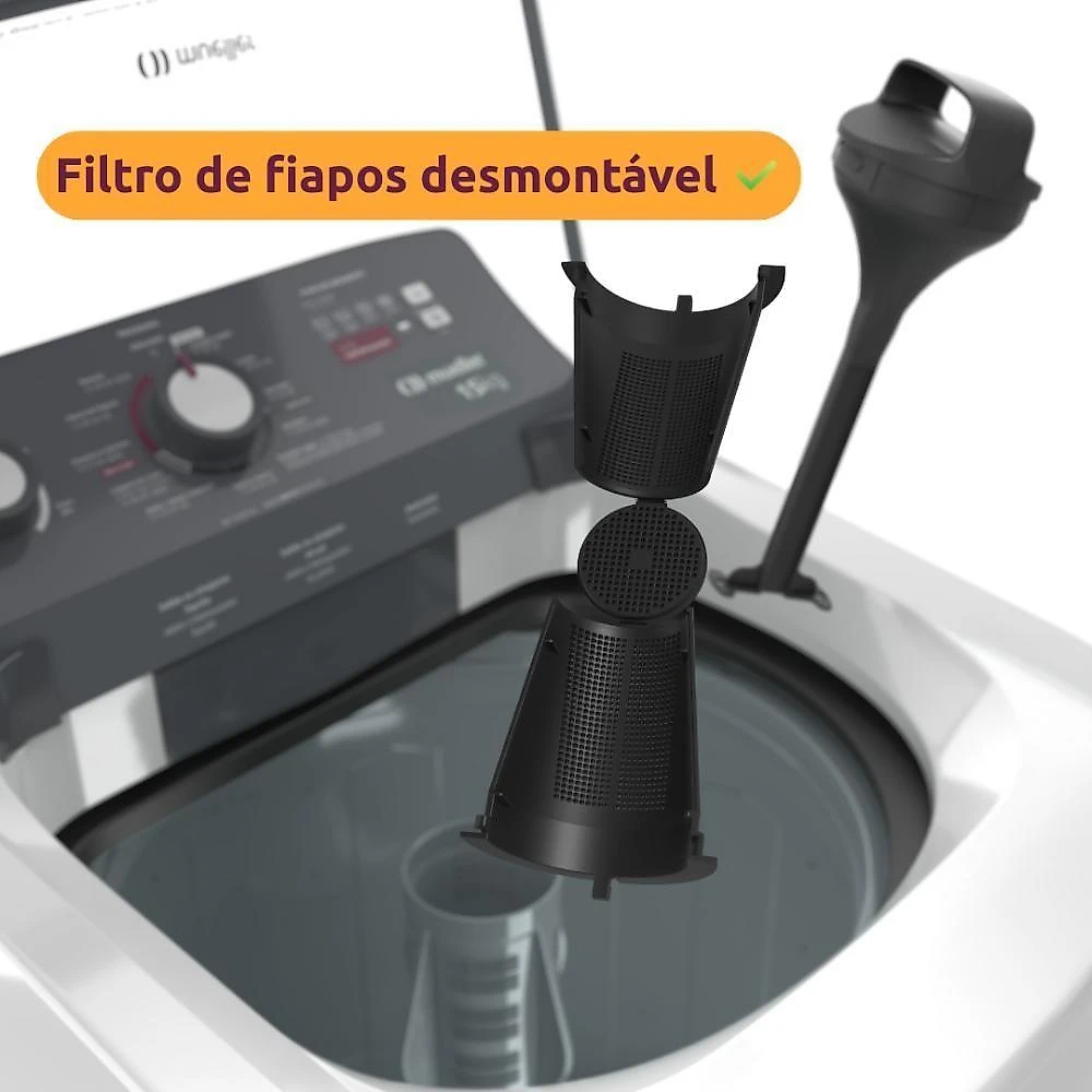 Máquina De Lavar Mueller 15kg Com Ultracentrifugação E Ciclo Rápido MLA15 110V Branco