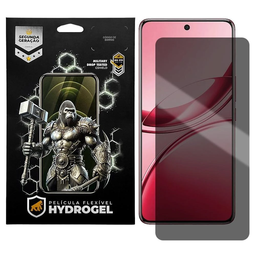 Película de Proteção de Tela Gshield Jovi V50 Privacidade com Hidro Nano Pet e TPU Soft Gel Unidade