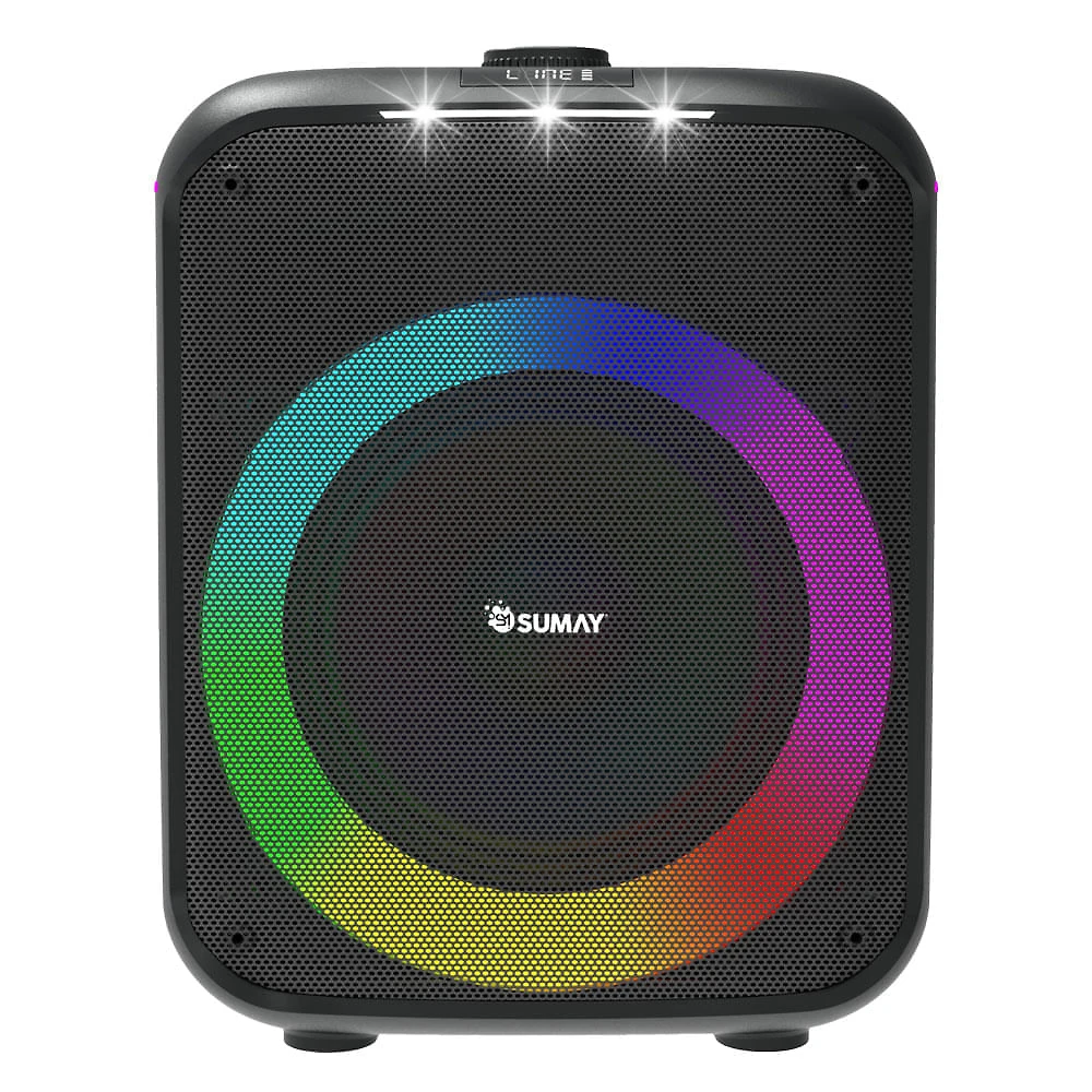 Caixa de Som Amplificada Portátil 380W Sumay Black Box
