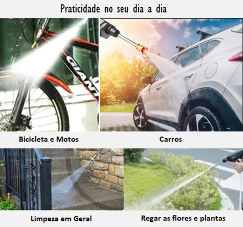 Mini Vap Lavadora Jato Alta Pressão Portátil Sem Fio Bateria