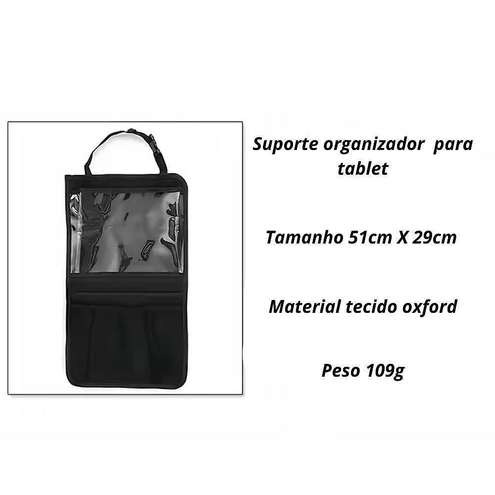 Organizador Carro Bebe Criança Case Porta Tablet Celular Encosto Automotivo Suporte Porta Treco Livros Lanches Agua Capa