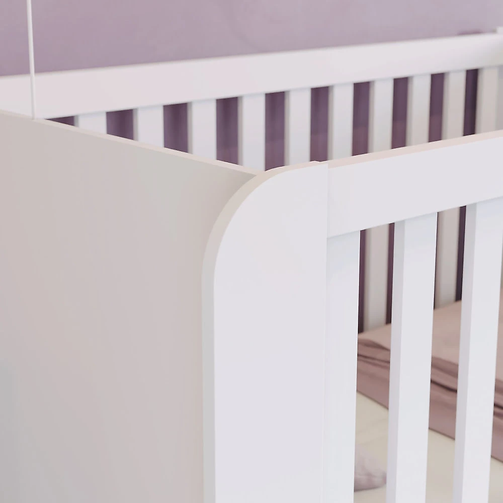Berço Mini Cama 2 em 1 Aconchego Henn Branco com Jequitibá HP
