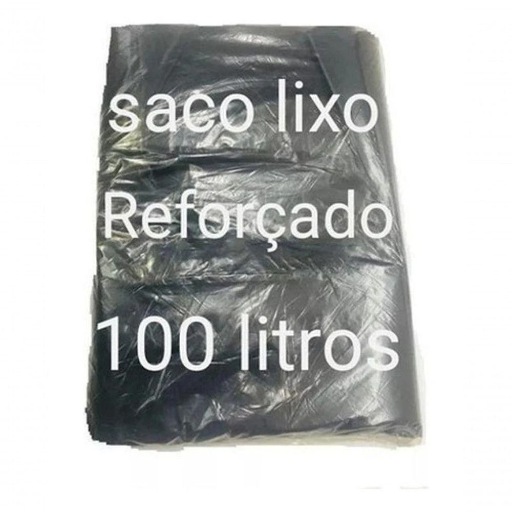 Saco para Lixo Saco Lixo 100 Litros Reforçado 100 Unidades para Descarte de Resíduos Higipack