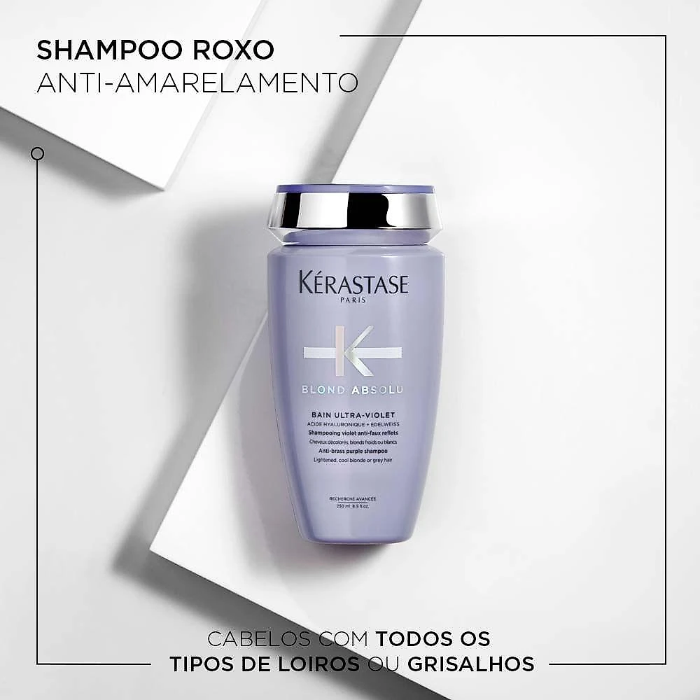 Kérastase blond absolu bain ultra-violet - shampoo  desamarelador 250ml