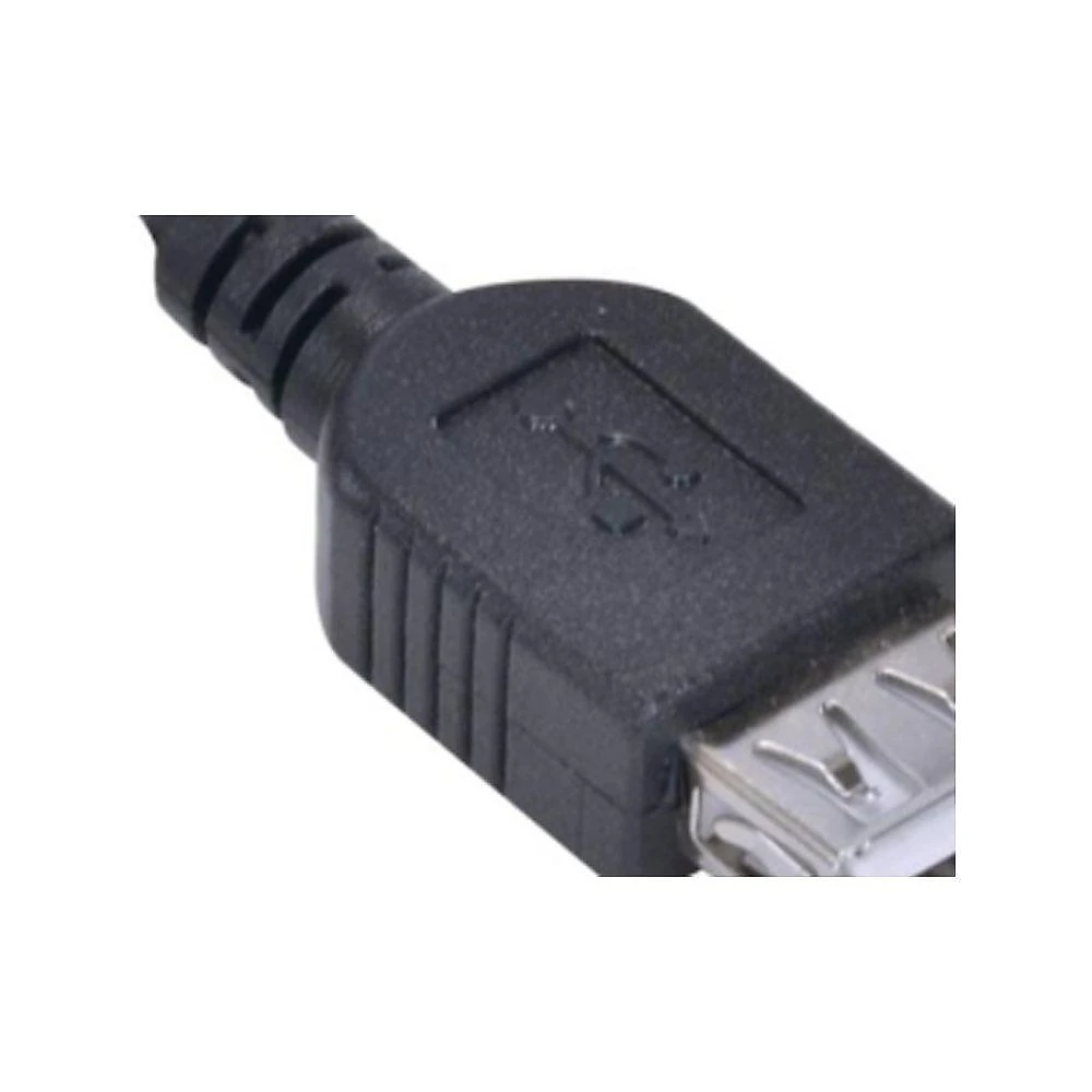 Cabo P2 3 Vias X USB Fêmea PS2USBF-30 para Transferência de Dados 30cm Preto Vinik