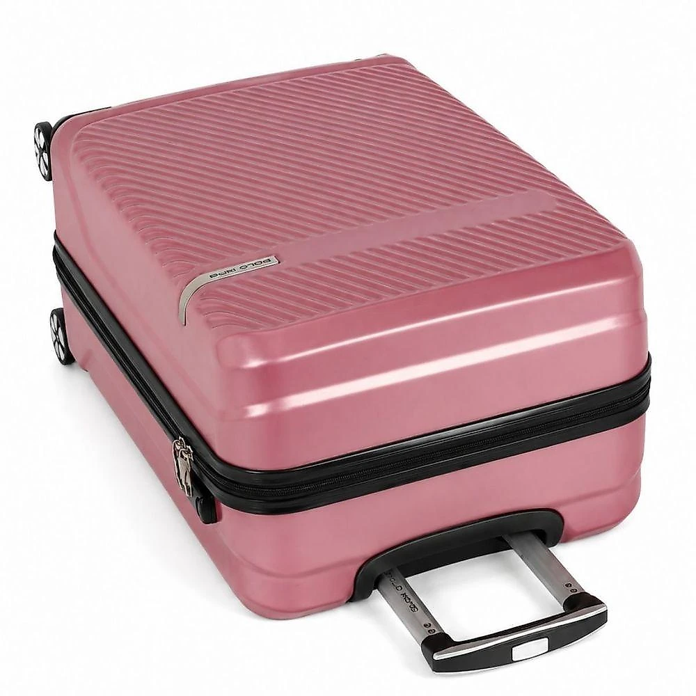 Kit 2 Malas de Bordo 10kg ABS Zíper Cadeado Cannes Rose Polo King