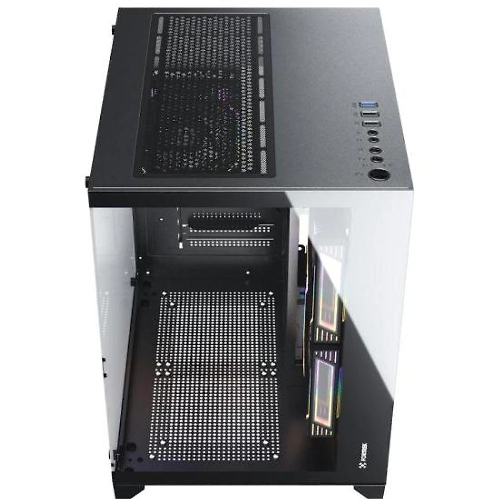 Gabinete Gamer Fortrek Clarity Preto Lateral Vidro [f002]