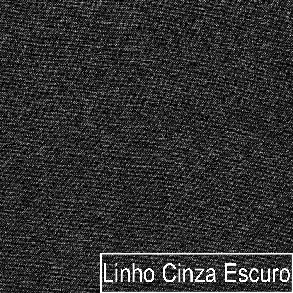 Sofá 2 Lugares Luxo Recepção Escritorio Sala Elegance 150cm Linho Cor Cinza Escuro