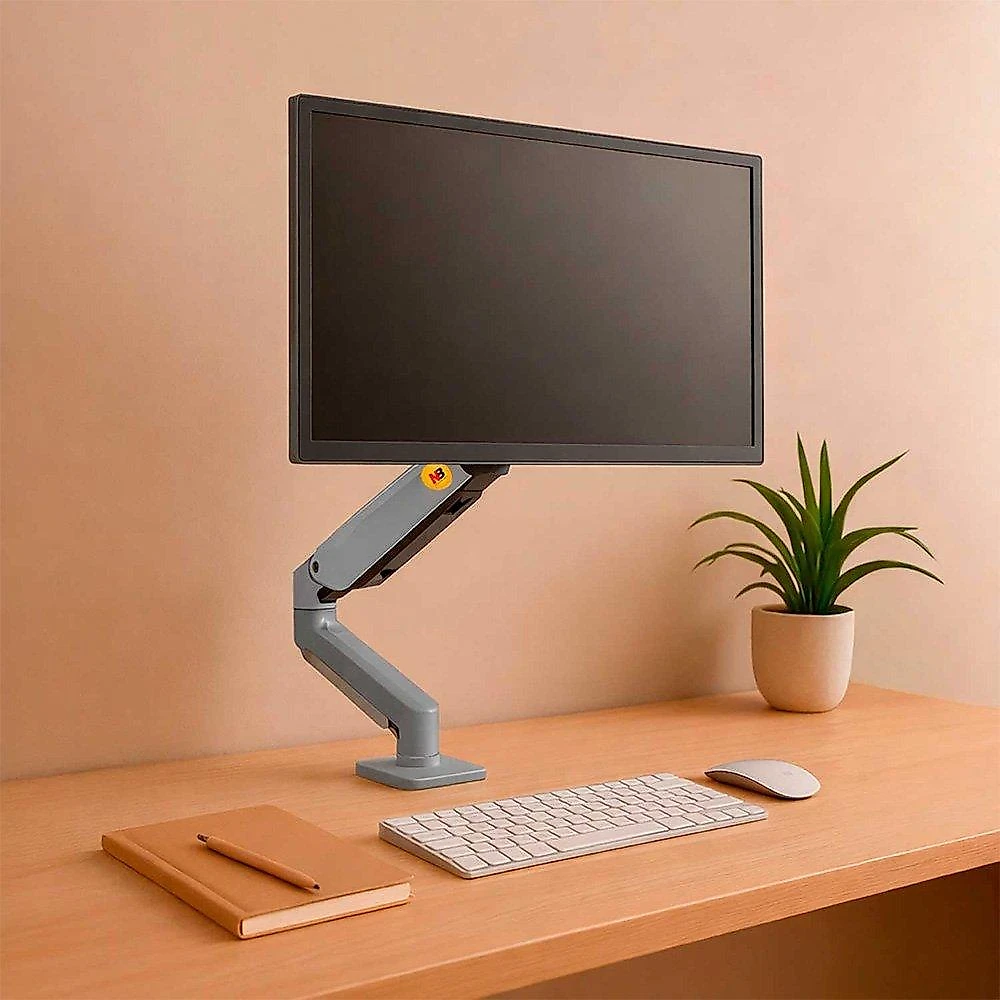 Suporte de Mesa Articulado para Monitor de 17" a 30" North Bayou, Ajustes com Pistão a Gás, Cinza - F80-XV NB