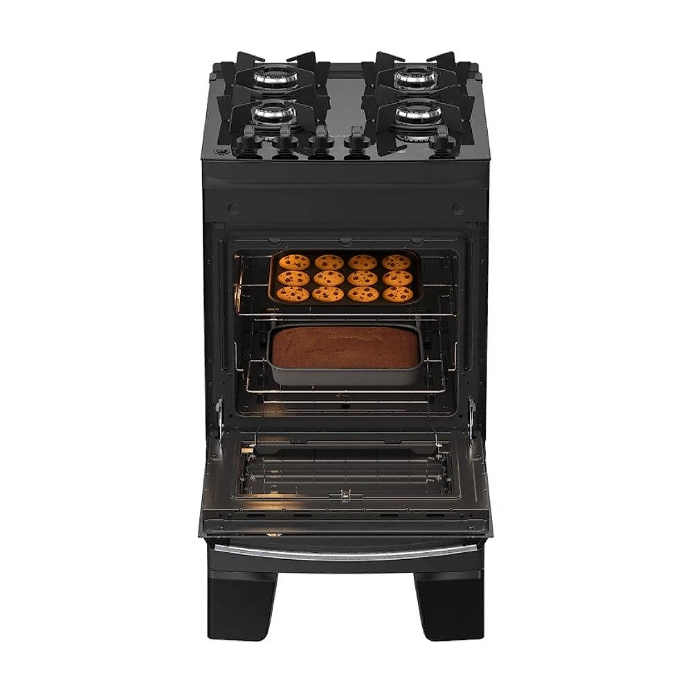 Fogão 4 Bocas Atlas Agile Up com Mesa de Vidro - Preto