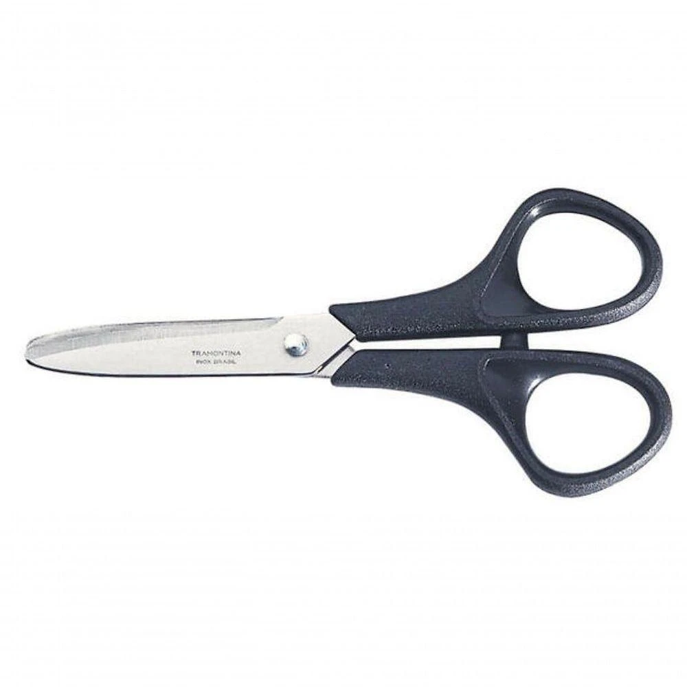 Tesoura Escolar Tramontina Supercort Monster Em Inox Cabo Preto 5"