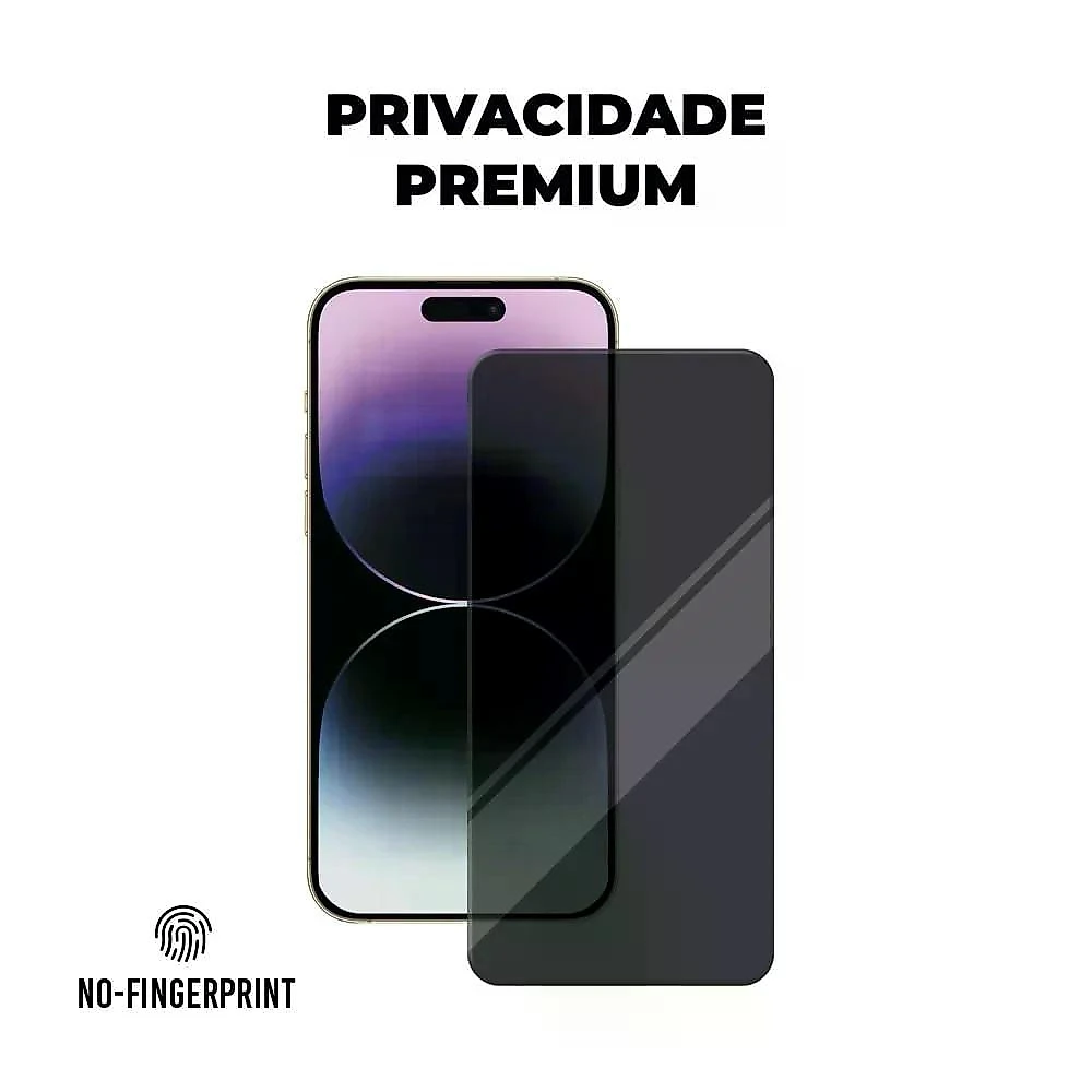 Kit Capa Symetric Preta e Película Defender Pro Privacidade para iPhone 15 Pro - Gshield