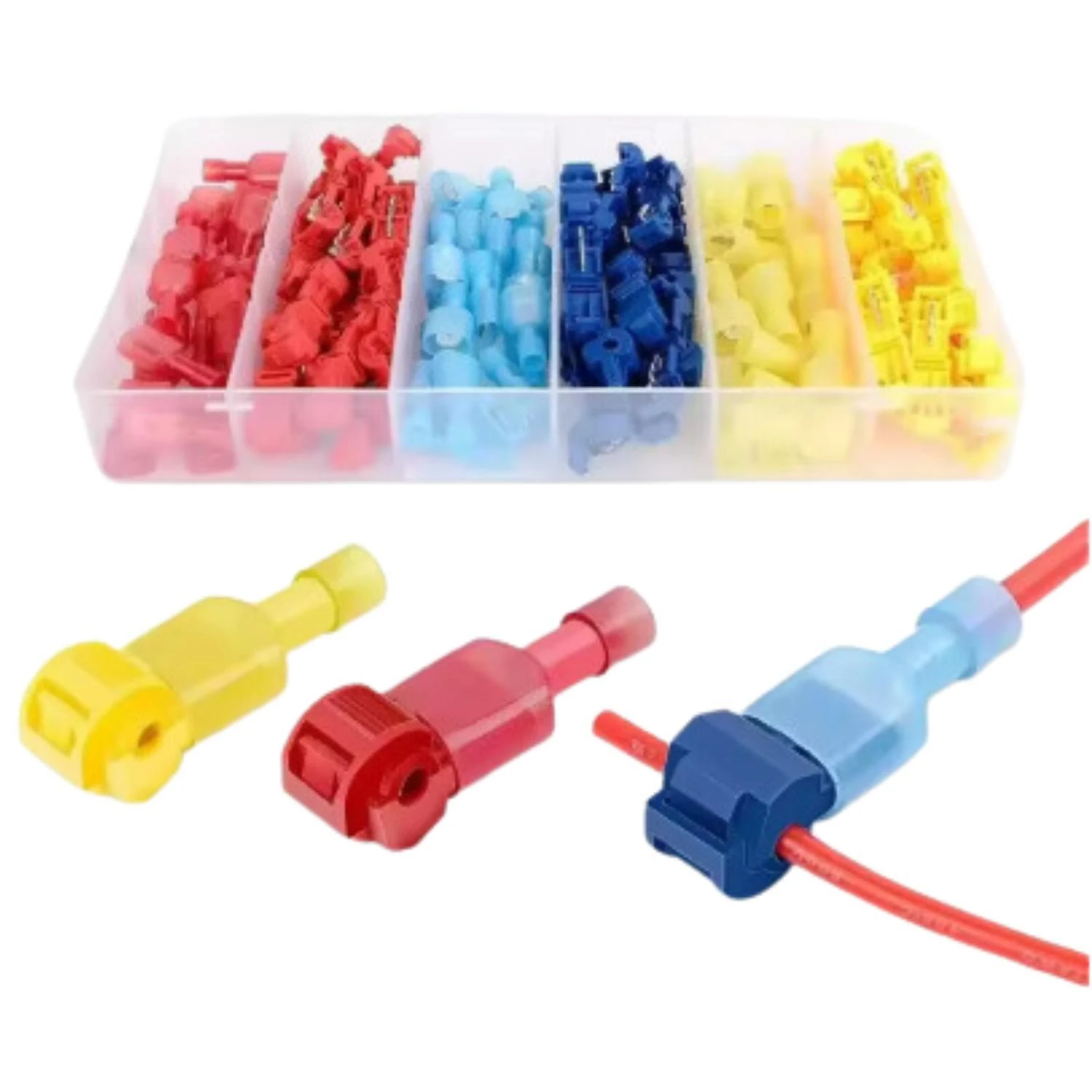 Miniatura Kit 120 Conector Terminal Crimpagem Fios T-Tap Prova Dagua