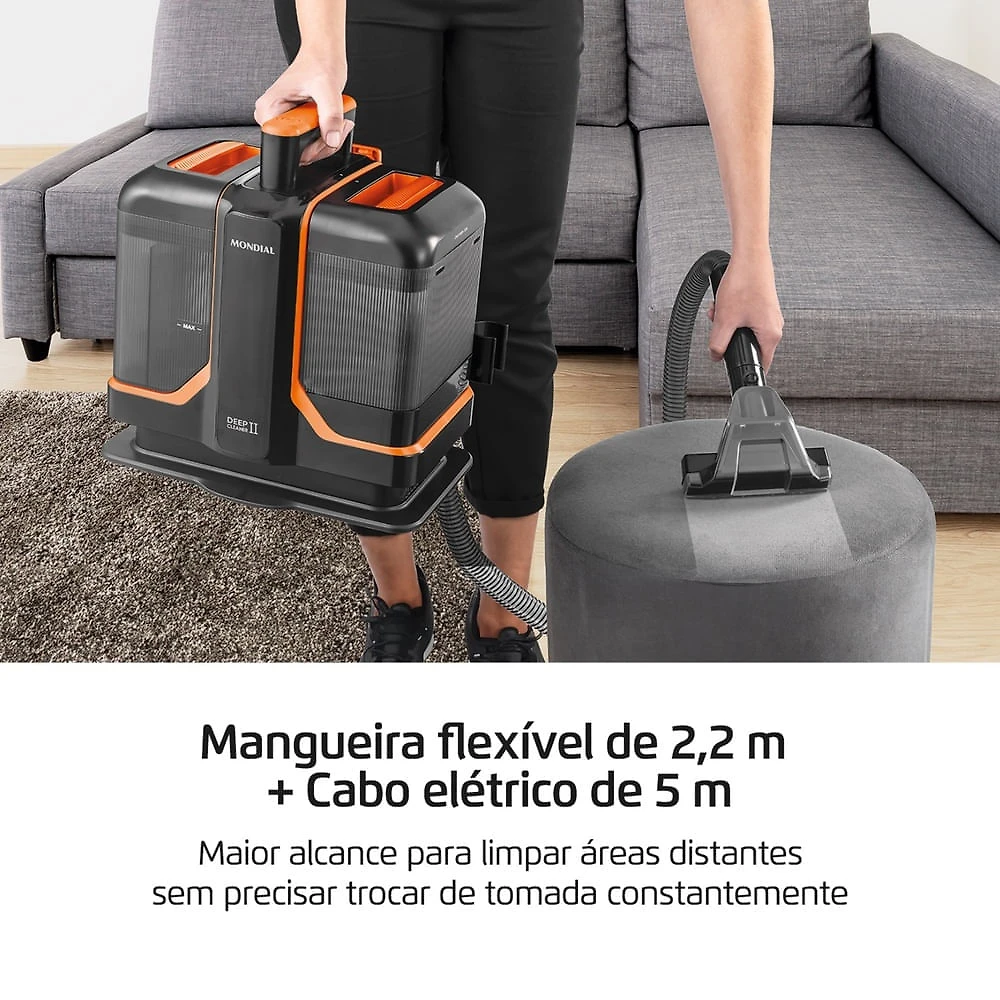 Extratora e Higienizadora Portátil Deep Cleaner II Mondial  1800W - EXP-02-O 110