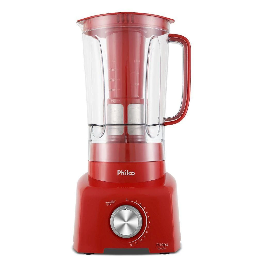 Liquidificador Philco PH900S 1200W 3L 12 Velocidades Vermelho 110V