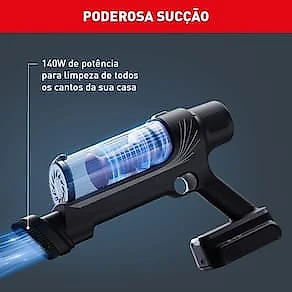Aspirador de Pó Vertical Sem Fio Arno X-PERT 7.60 RH6A 2 em 1 140W LED Autonomia 45 Minutos Bivolt