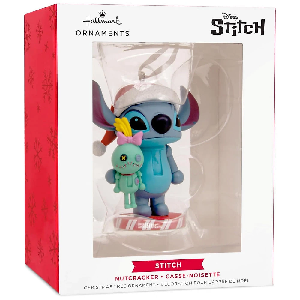 Enfeite Natalino Hallmark Keepsake 2025 Disney Stitch Nutcracker com Boneca Scrump, Resina, 6,4 x 8,3 x 4,4cm