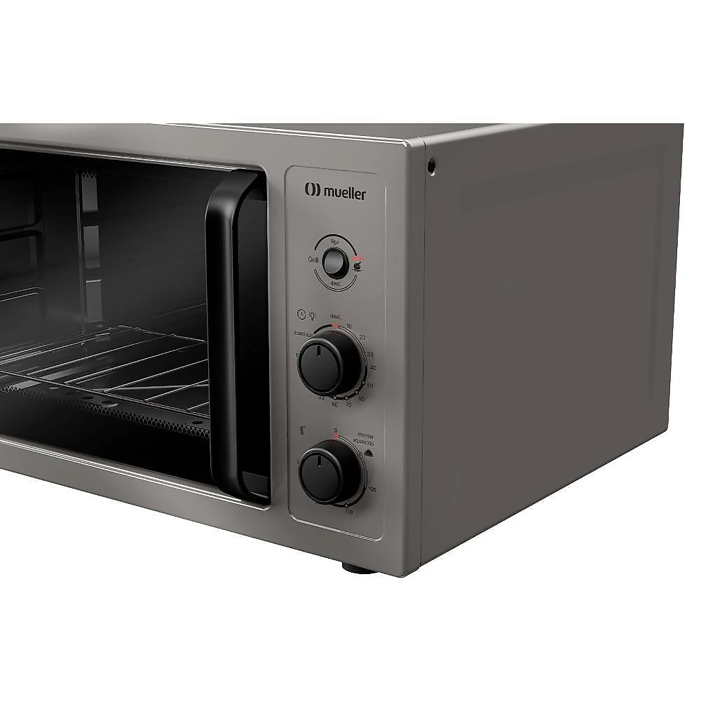 Forno Elétrico De Bancada Mueller 50L Com Grill MFB50B Titânio 220V