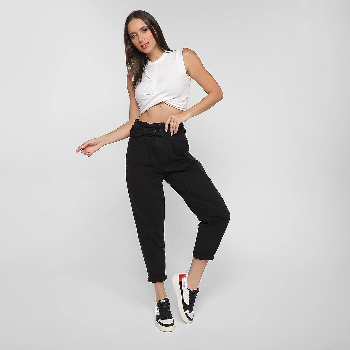Tênis Starter Cano Baixo Feminino Preto+Vermelho - 34