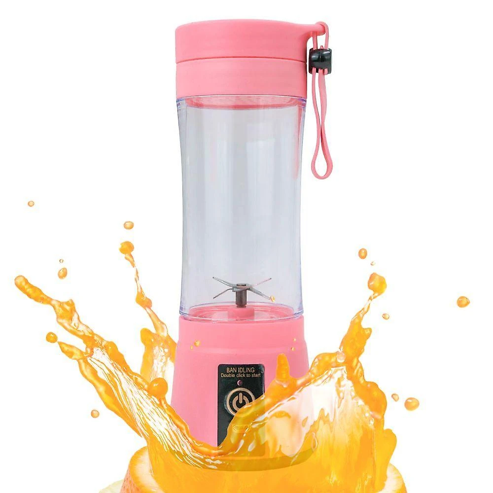 Mini Liquidificador Juice Cup Portátil Elétrico Suco - Tritura Frutas E Gelo Para Sucos Frescos Em Segundos rosa