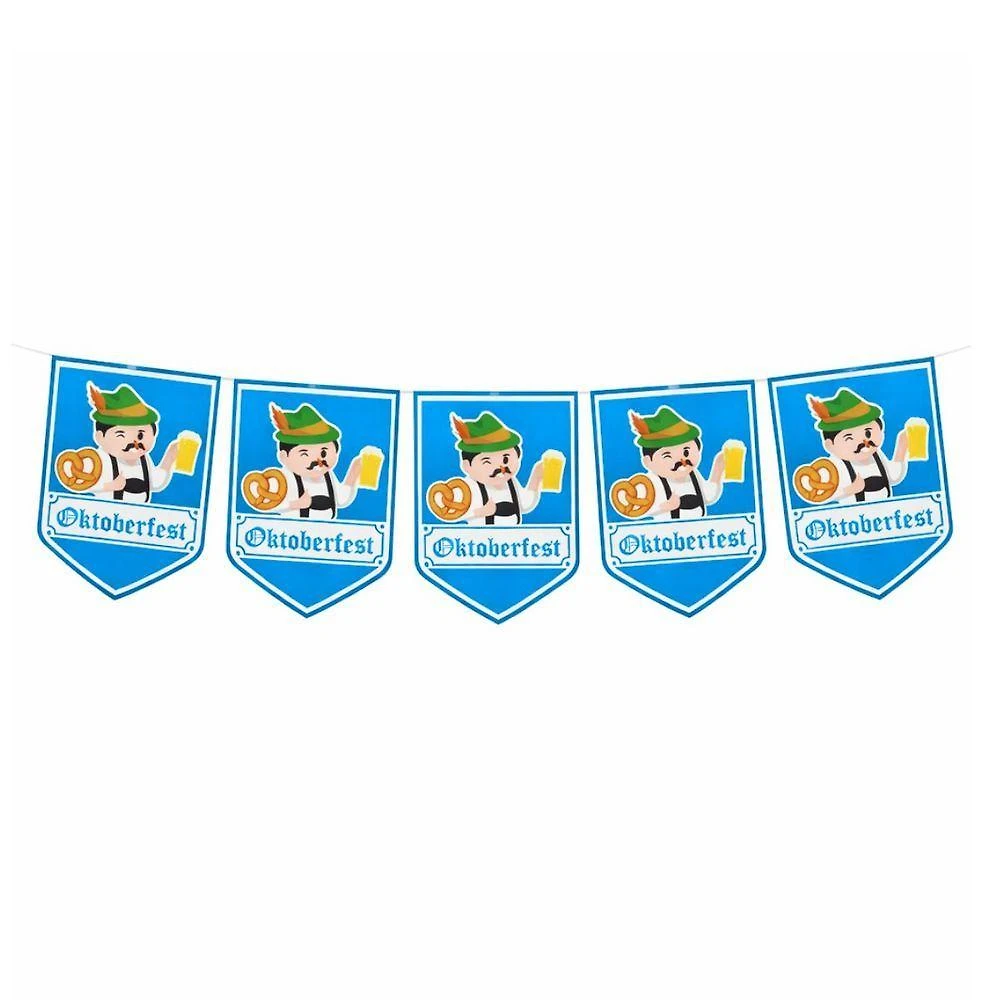 Faixa Decorativa Bandeirinhas Oktoberfest Bavaria Azul 8m Neotrentina
