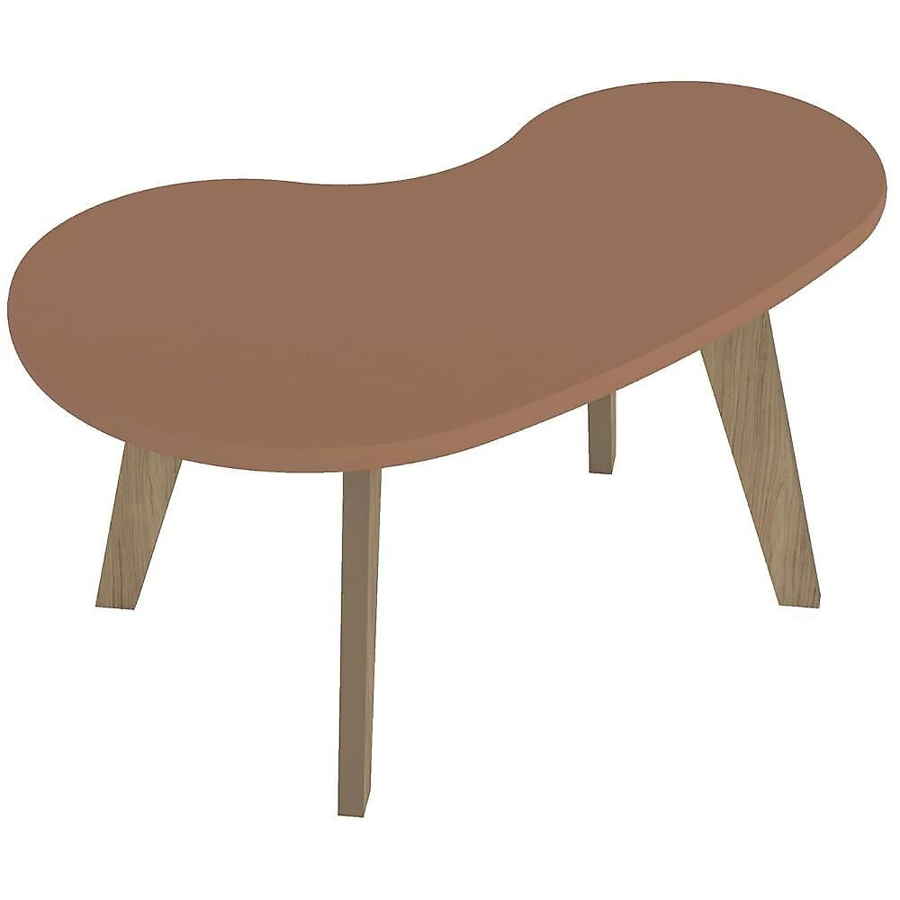 Mesa De Centro Orgânica 90cm Para Sala Cassia Terracota A09 - Mpozenato