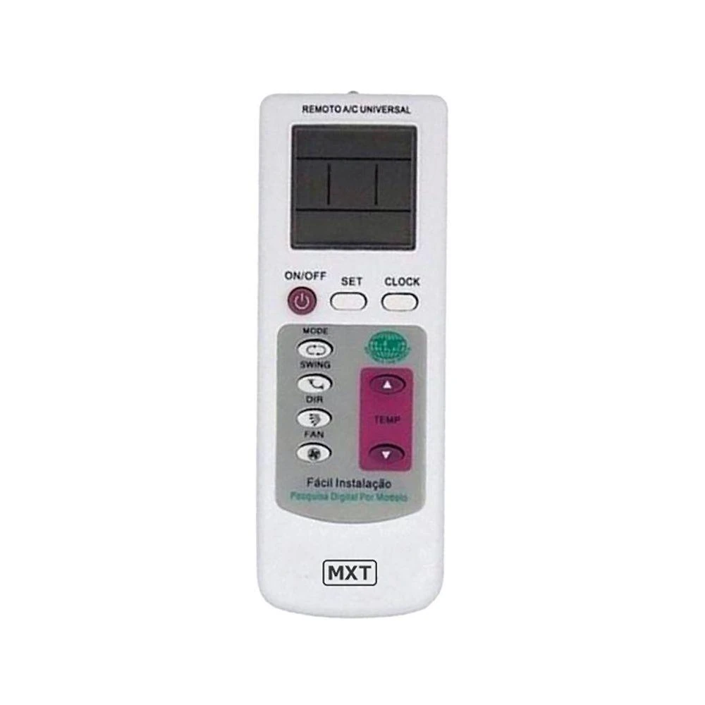 Controle Remoto Grupo MXT C01310 para Ar Condicionado Universal Onetouch