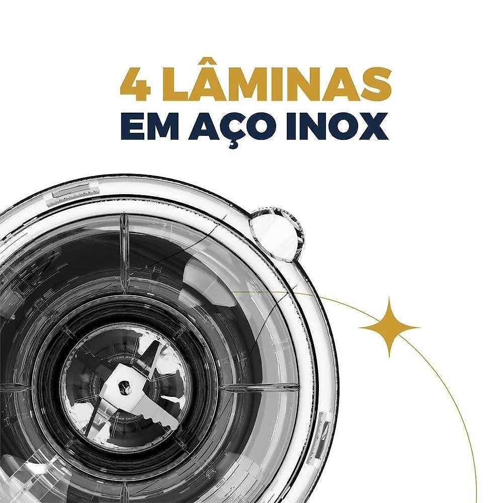 Liquidificador Britânia BLQ900A 600W 2,1L 3 Velocidades Preto 220V