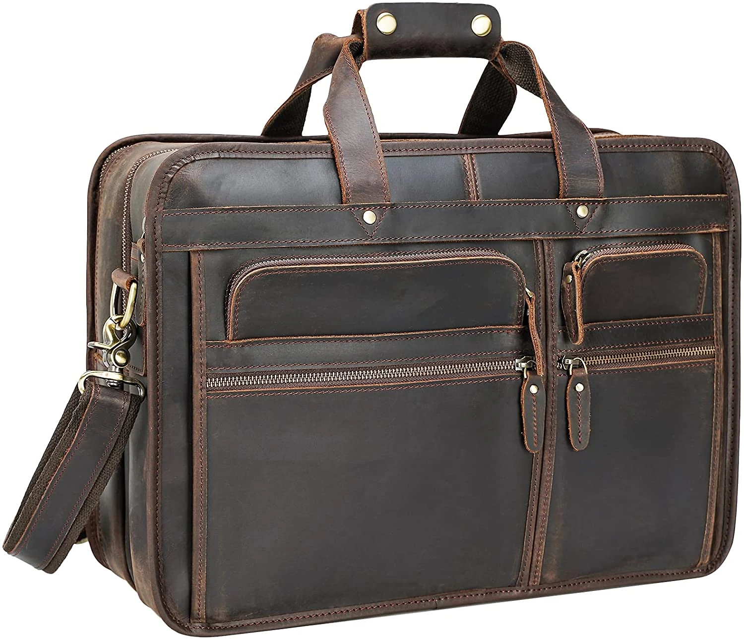 ORIGINAL POLARE BolsaMaleta de Couro Genuíno Masculina para