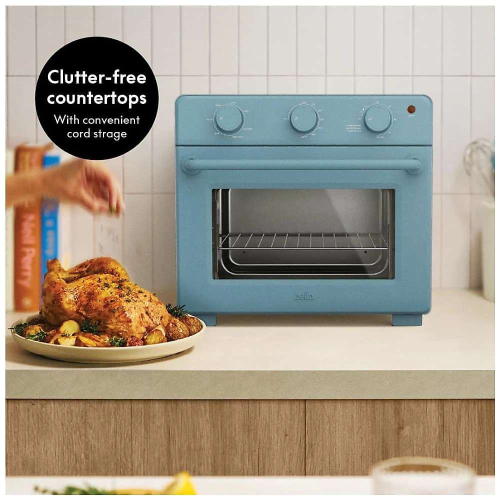 Forno Elétrico 7 em 1 com Capacidade de 23L, Desligamento Automático, Temporizador Audível e 7 Menus Predefinidos, 110V 1700W, Bella, Azul 110v