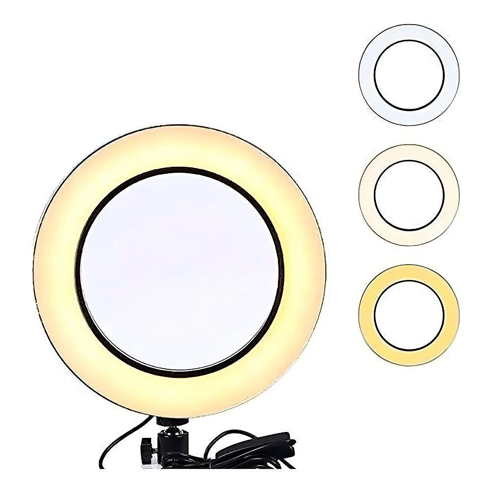 Ring Light 8 Polegadas Com Suporte Led Luz Foto Vídeo
