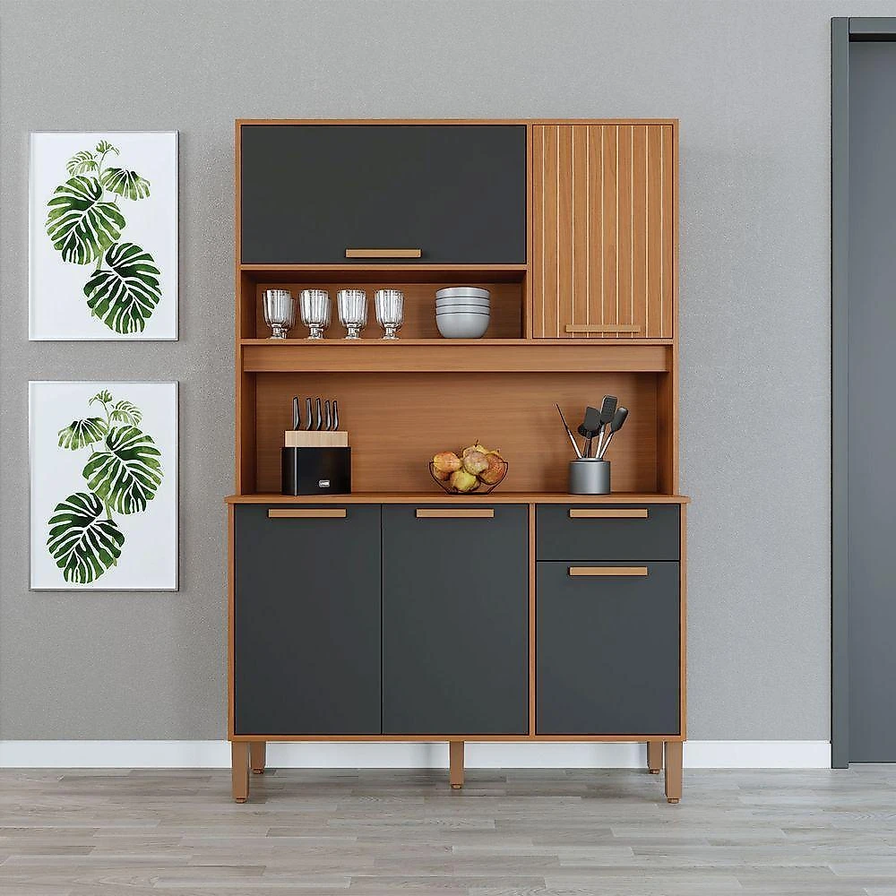 Armário de Cozinha Sintra 5 Portas 1 Gaveta MDF 121CM Indékes