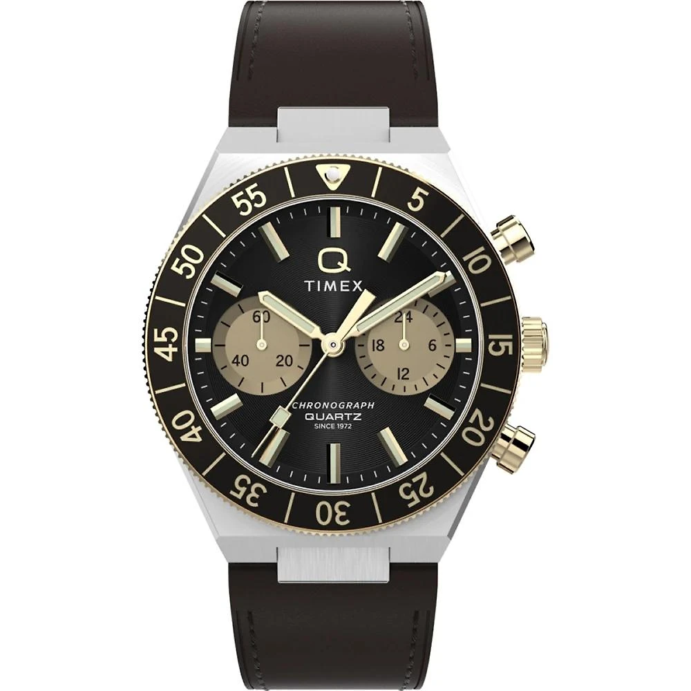 Relógio Timex Q Continental TW2Y56000 Masculino 40mm Couro