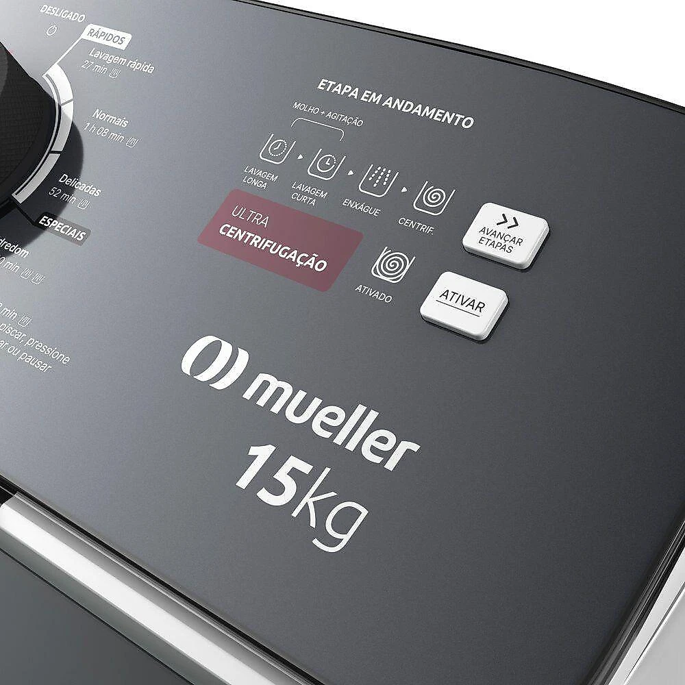 Máquina De Lavar Mueller 15kg, Com Ultracentrifugação Mla15 Branco 220V