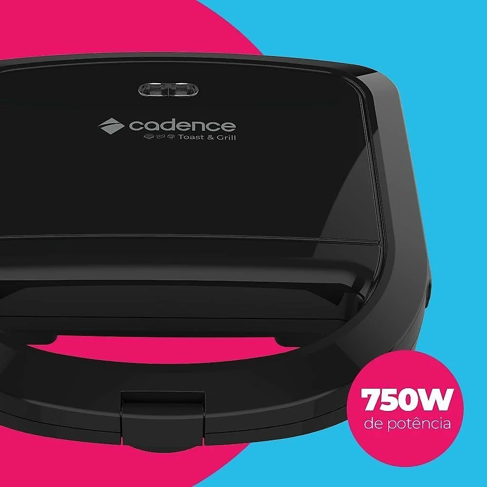 Sanduicheira Elétrica Cadence San260 Toast & Grill 750W Preto 110V