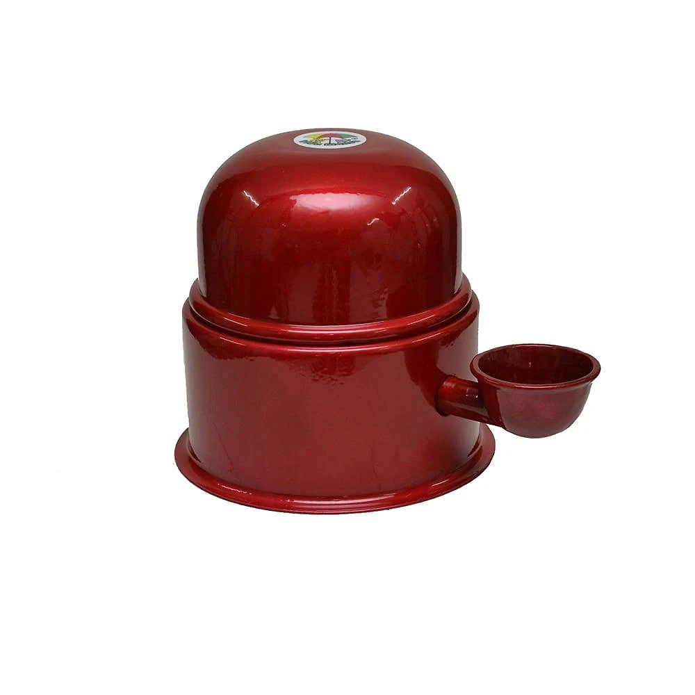 Bebedouro Vida Mansa Alumínio Vermelho para Raças Pequenas - 1,4 L