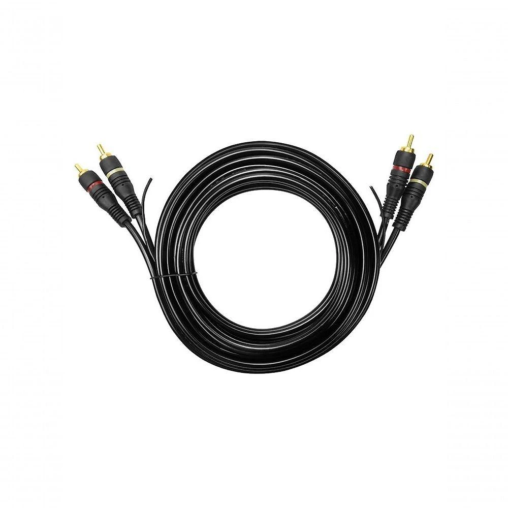 Cabo de Áudio Evus C-018 para Som Estéreo 2 RCA Macho X Gold 3 Metros