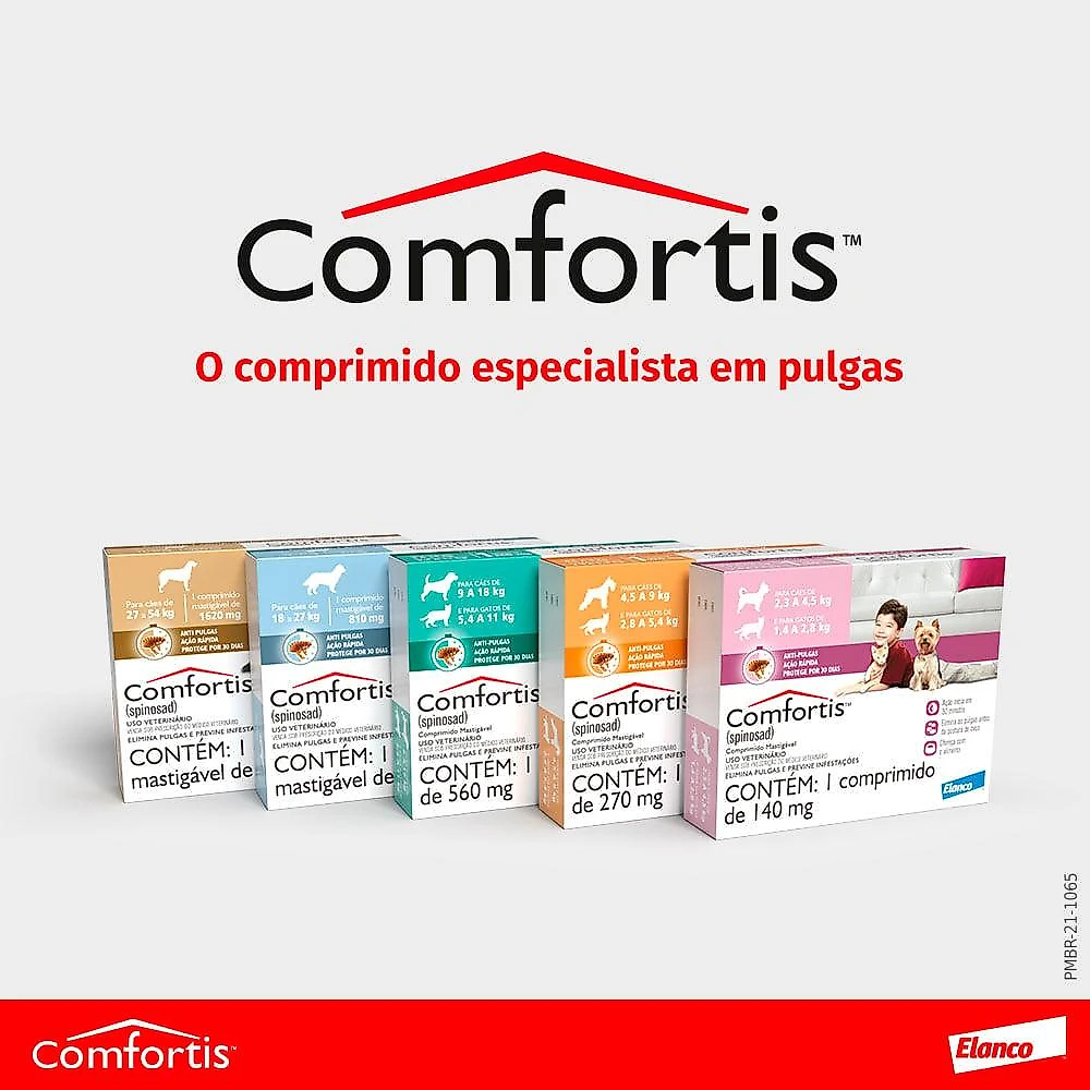 Comfortis 810 mg Cães de 18 a 27 Kg - 1 Comprimido de 810 mg