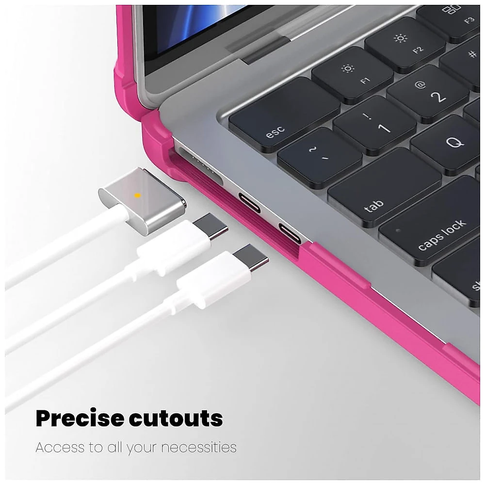 Capa Rígida Antichoque Pink XK para MacBook Air 15″ (2023–2025, Modelos A3241/A3114/A2941, M2/M3/M4) – MEEgoodo